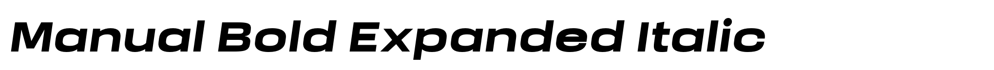 Manual Bold Expanded Italic image